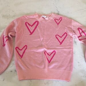 Pink Heart Sweater